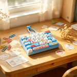 Candy Color Fidget Keyboard Keychain