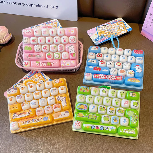 Candy Color Fidget Keyboard Keychain