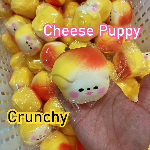 Cheese Puppy Squeeze Toy
