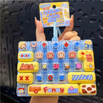 Candy Color Fidget Keyboard Keychain