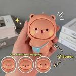 Cartoon Panda Face Changing Keychain