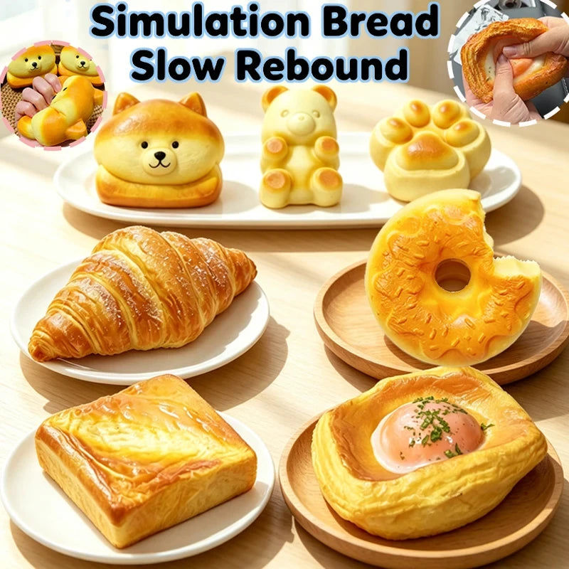 Egg Toast Squeeze Toy